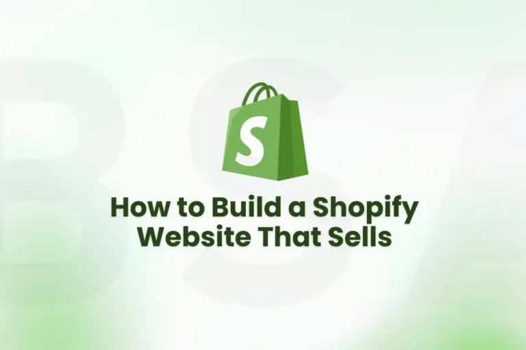 How to build a shopify website that sells