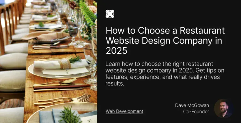 Restaurant website design banner