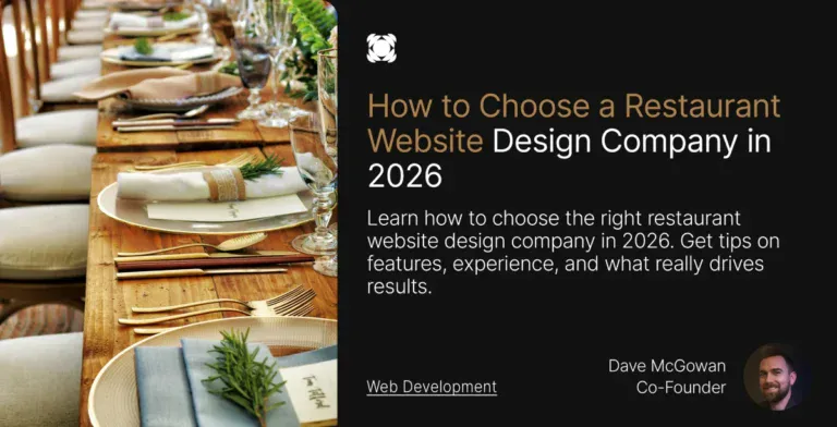 Restaurant website design banner