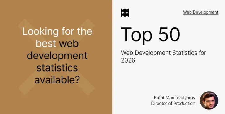 Web development statistics banner