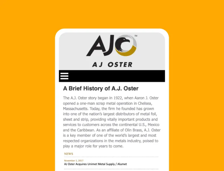 AJ Oster brand messaging