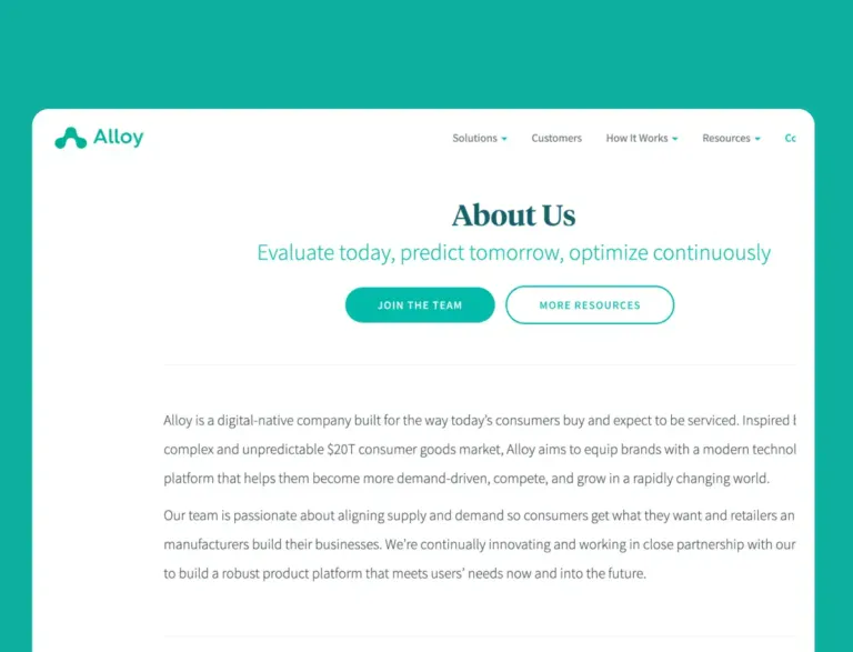 Alloy old about us content