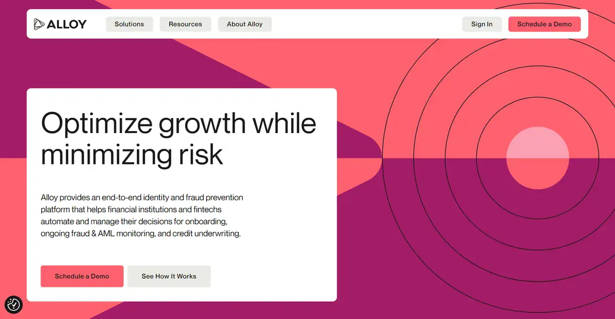Alloy business website explaining how their latest product works