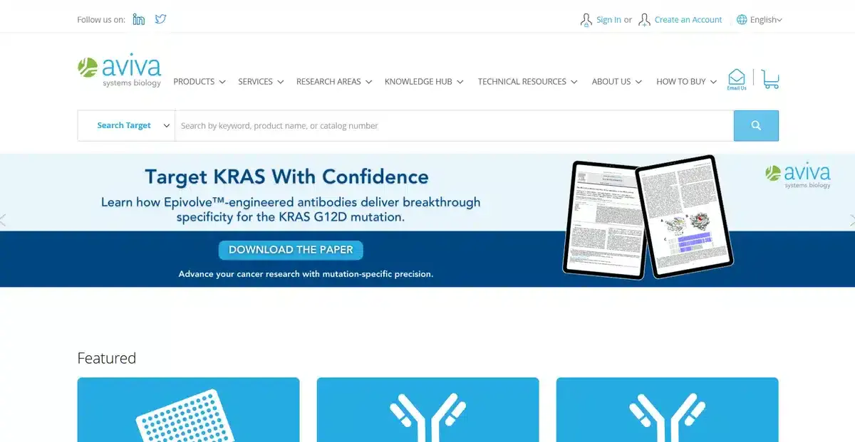 Aviva systems biology business page giving out their latest research so visitors can read it