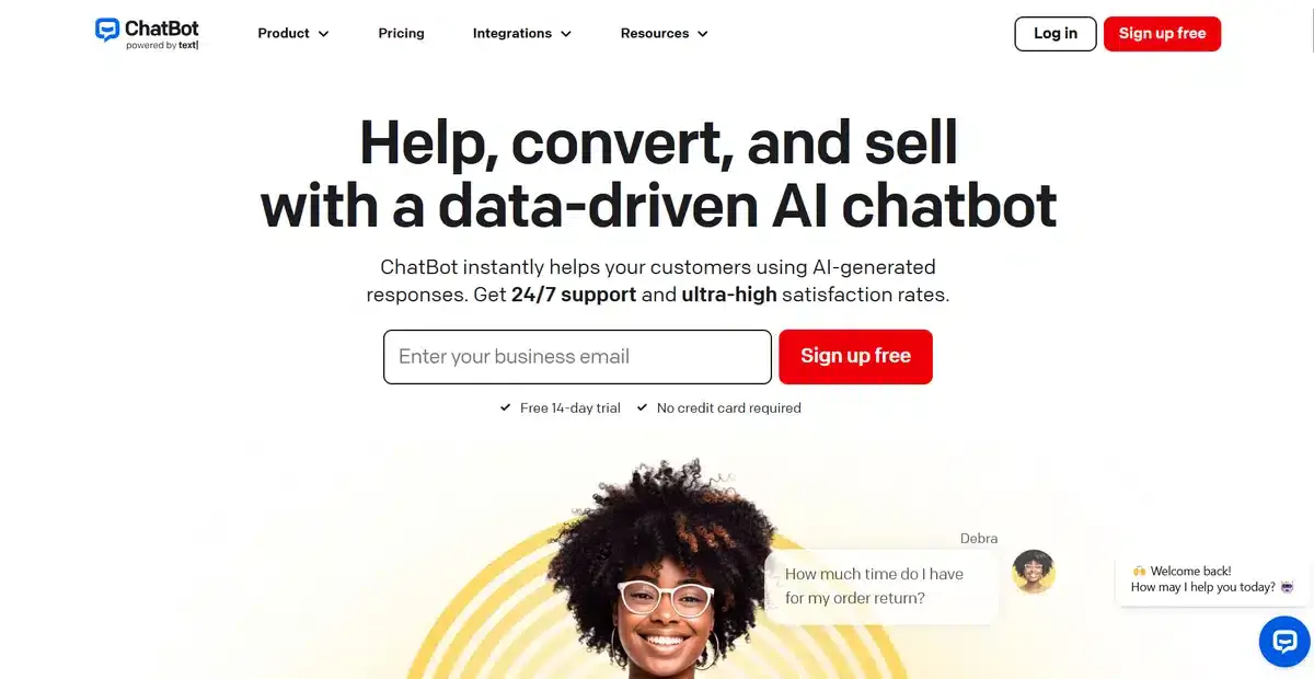 Chatbot business website for branding ideas