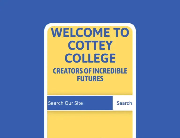Cottey old mobile page view