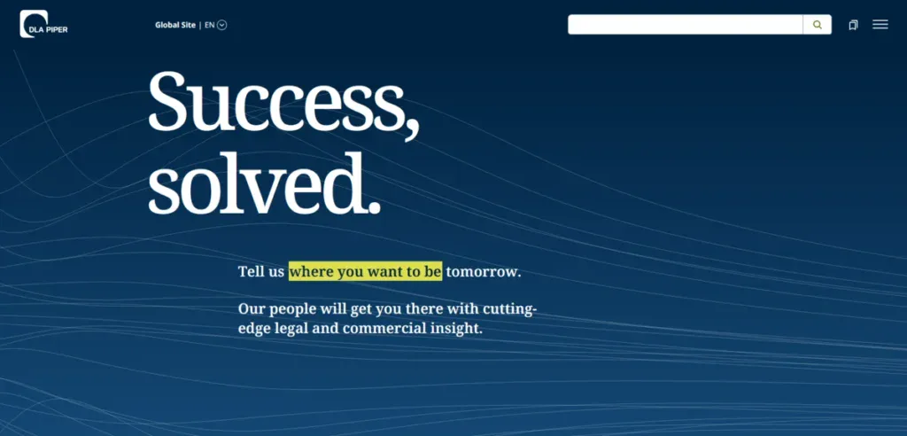 DLA Piper website telling you how they can help you right now
