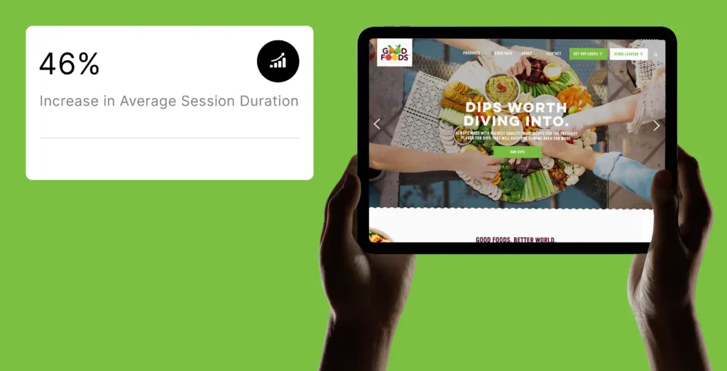 Good Foods Web design case study featured image