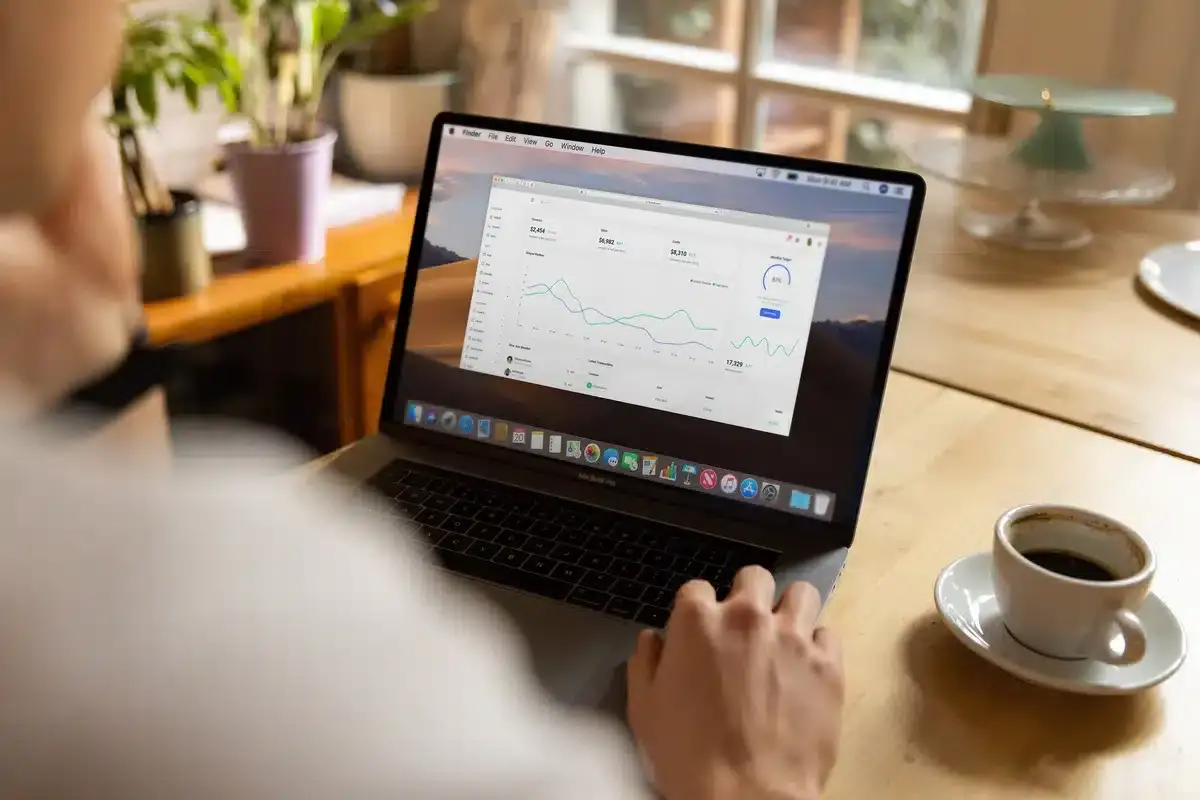 Man researching web design and SEO