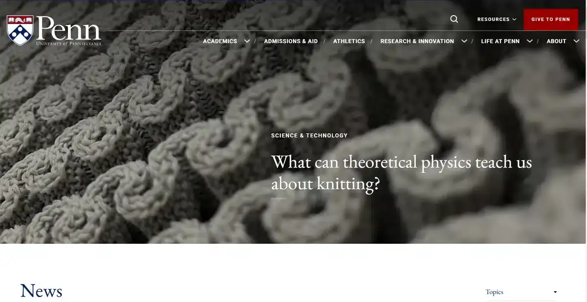 Penn University of Pennsylvania's website