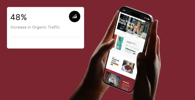Platt College web design case study hero