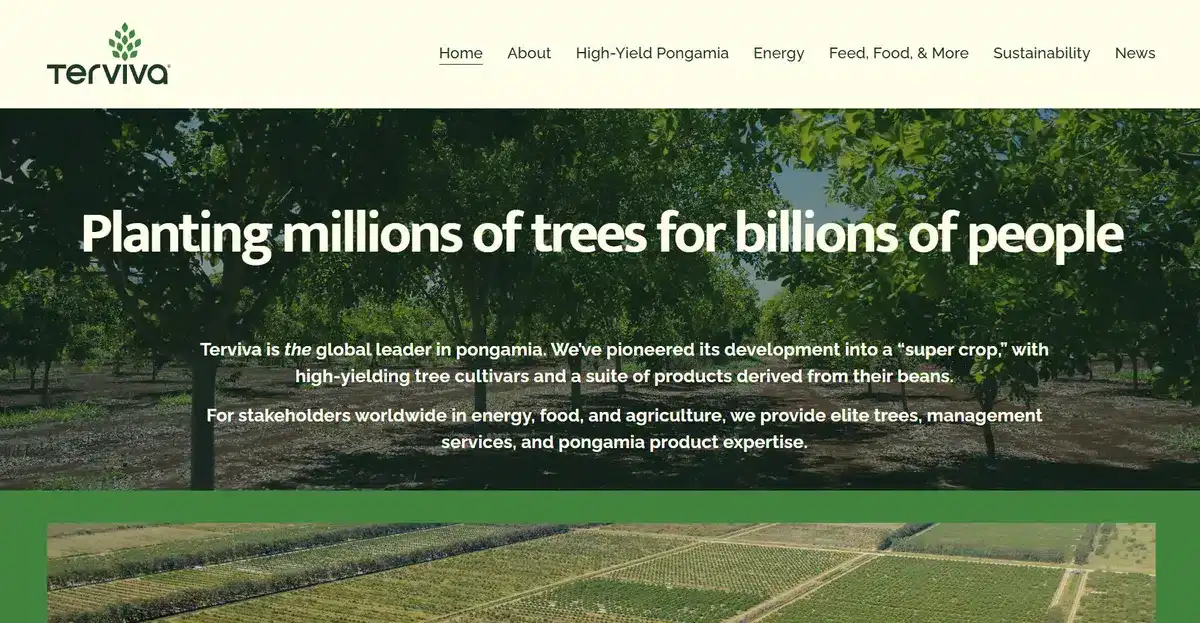 Terviva business website explaining what they do and how they do it