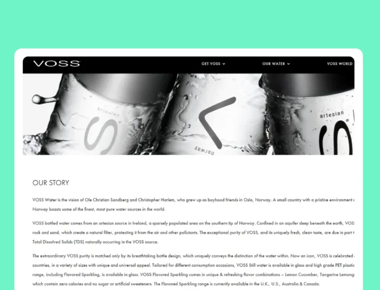 Voss Water design case study hero (1)