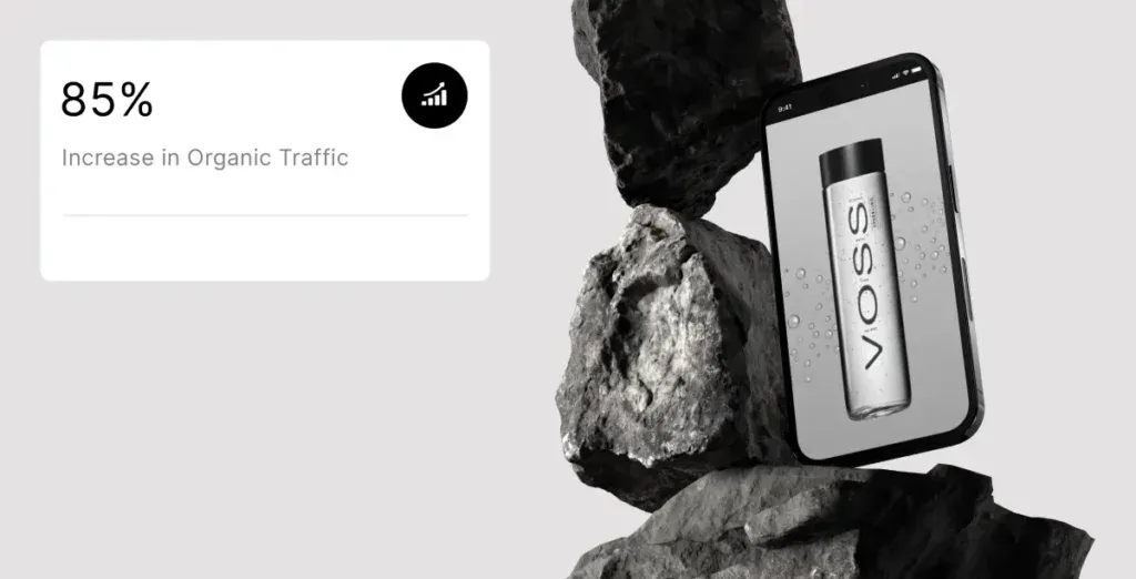 Voss Water seo case study hero