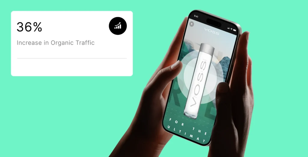 Voss water SEO case study featured image