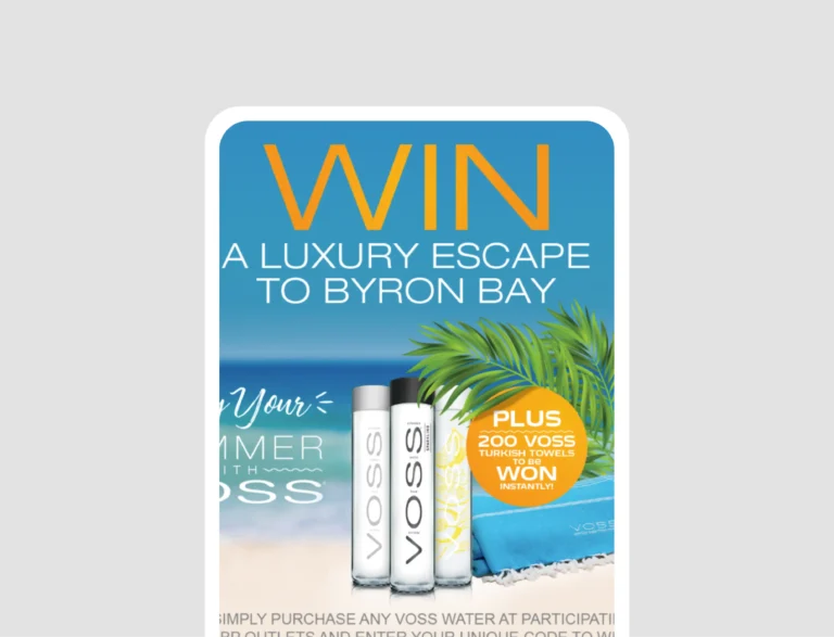 Voss water brand integration