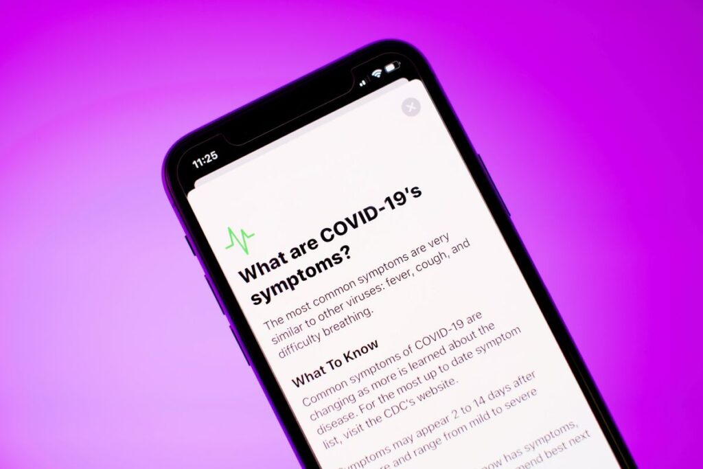 digital health lesson on mobile for healthcare website design company
