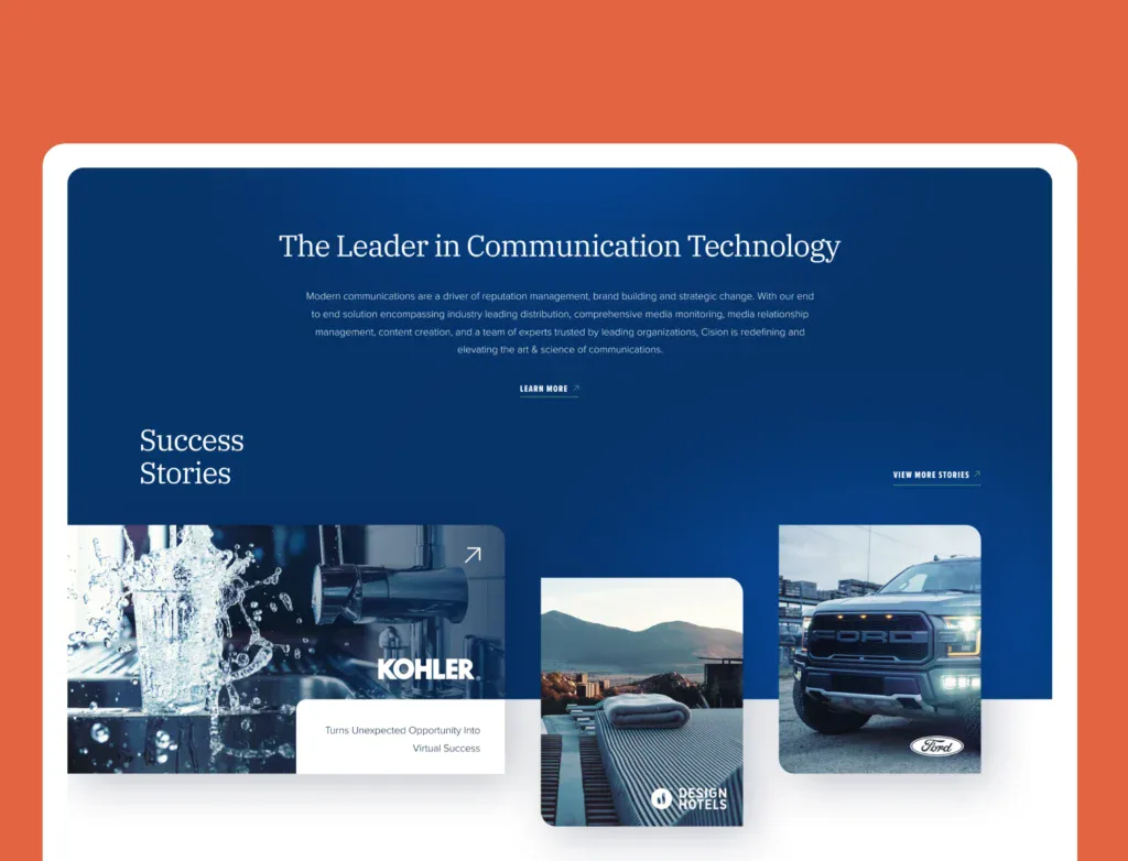 Cision trust building segment