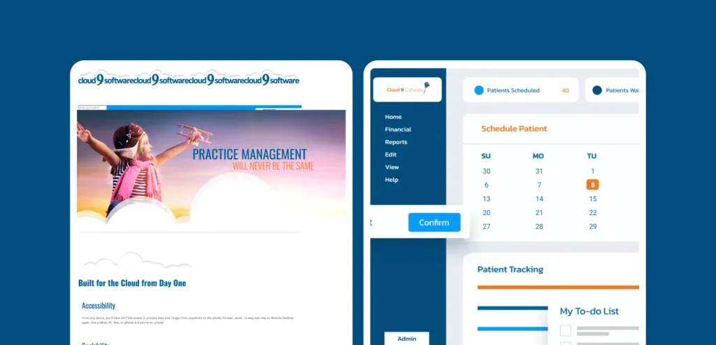 cloud 9 old vs new homepage
