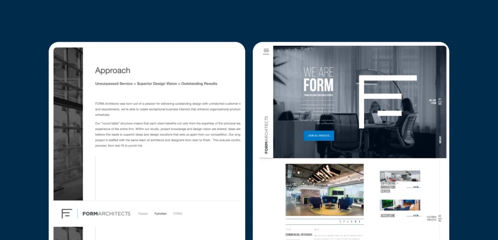 form architects old vs new