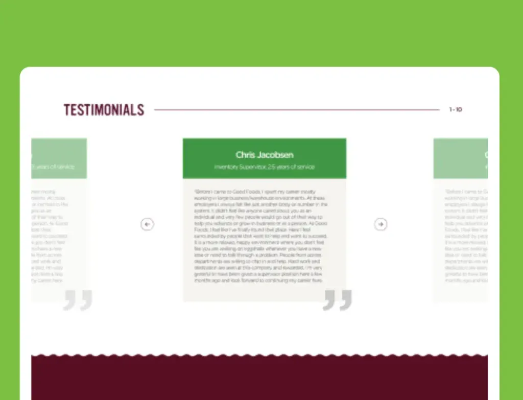 good foods case study the solution two