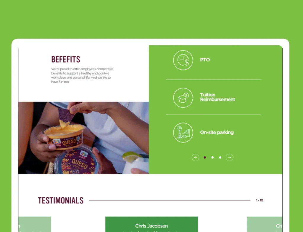 good foods fast loading section with image background