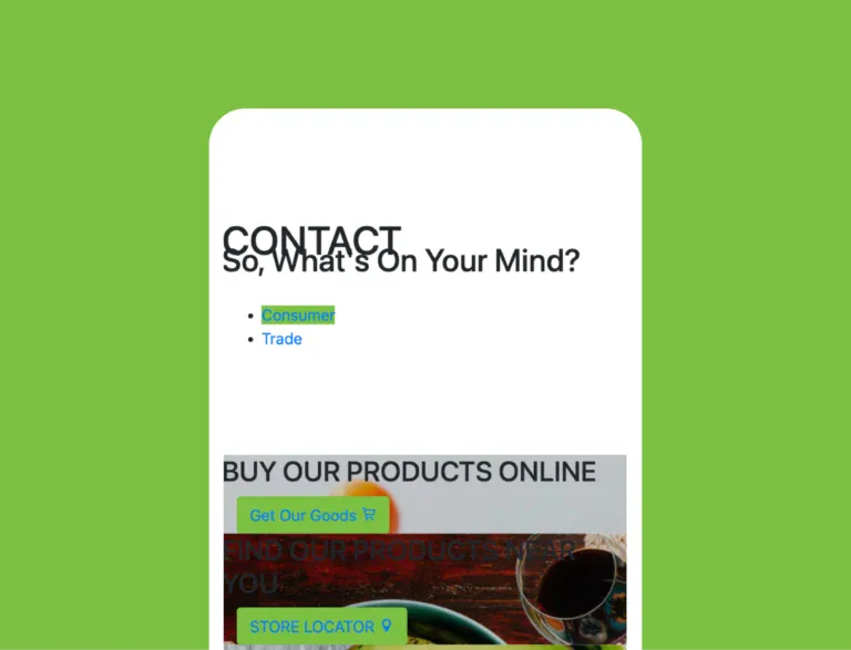 poor page loading on good foods old website