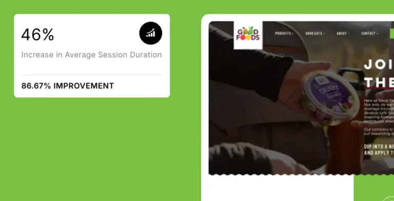 good foods web design case study hero