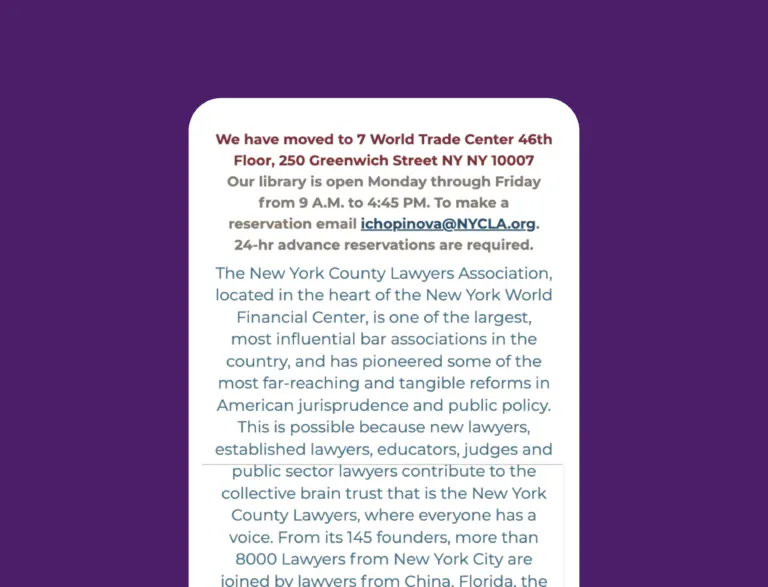text heavy nycla layout