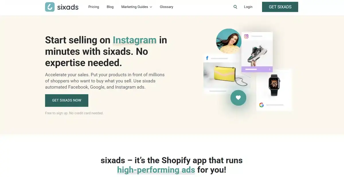 sixads business website showcasing how easy it is to use their plugin