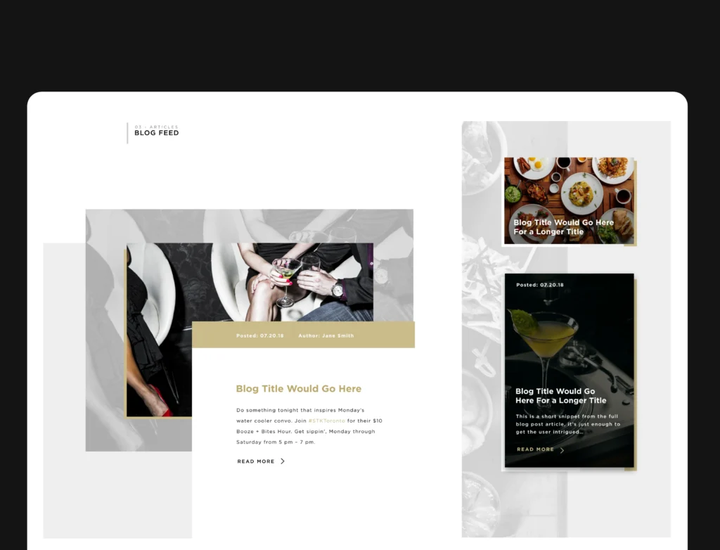 STK blog feed section