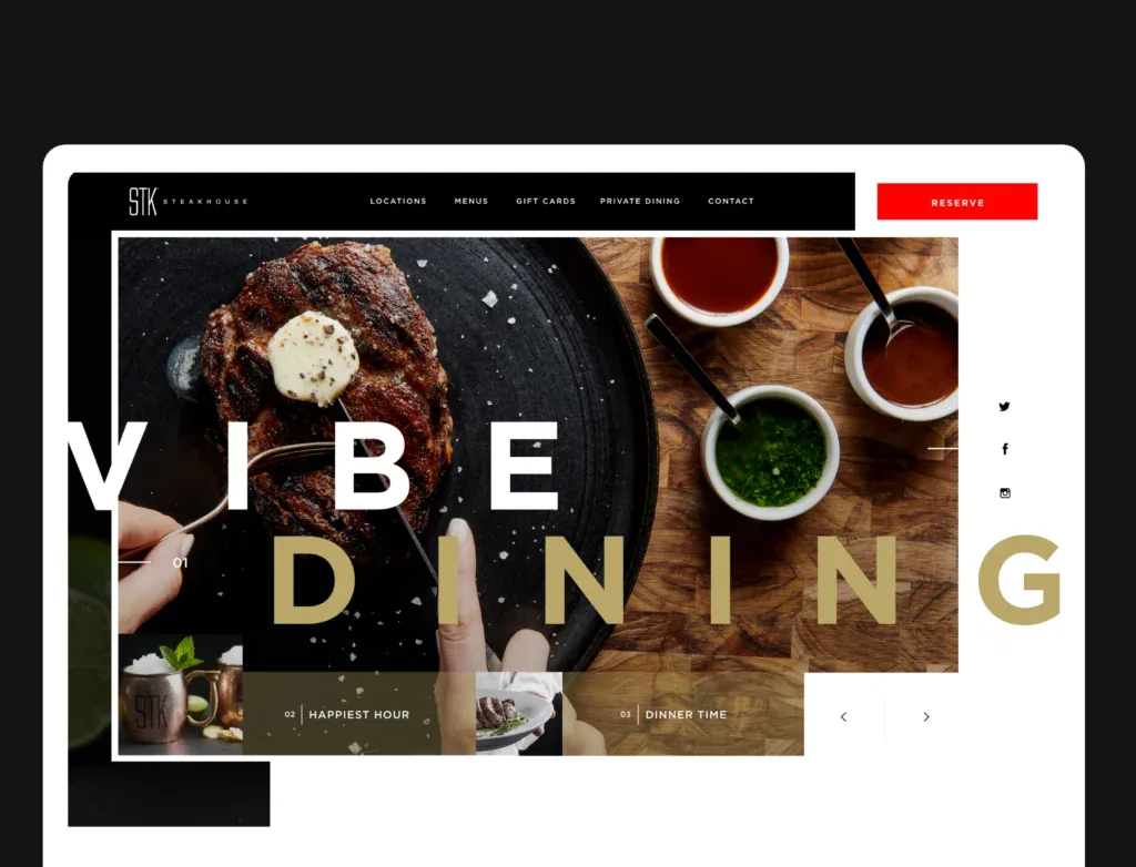 stk homepage with brand integration