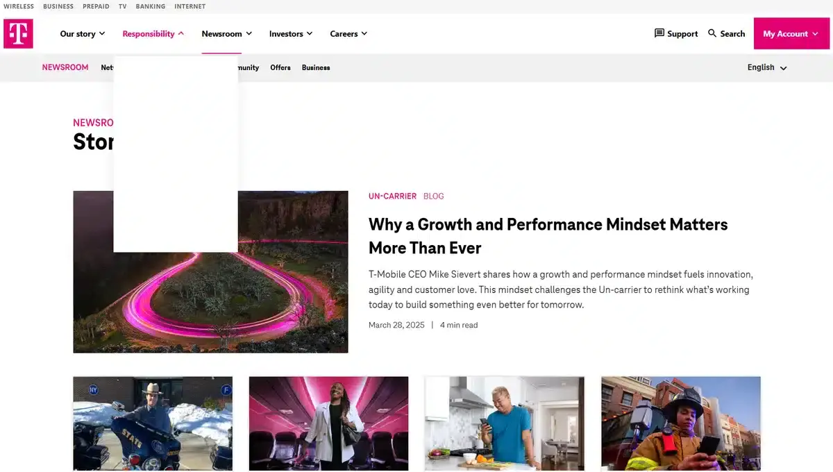 t mobile business website using wordpress
