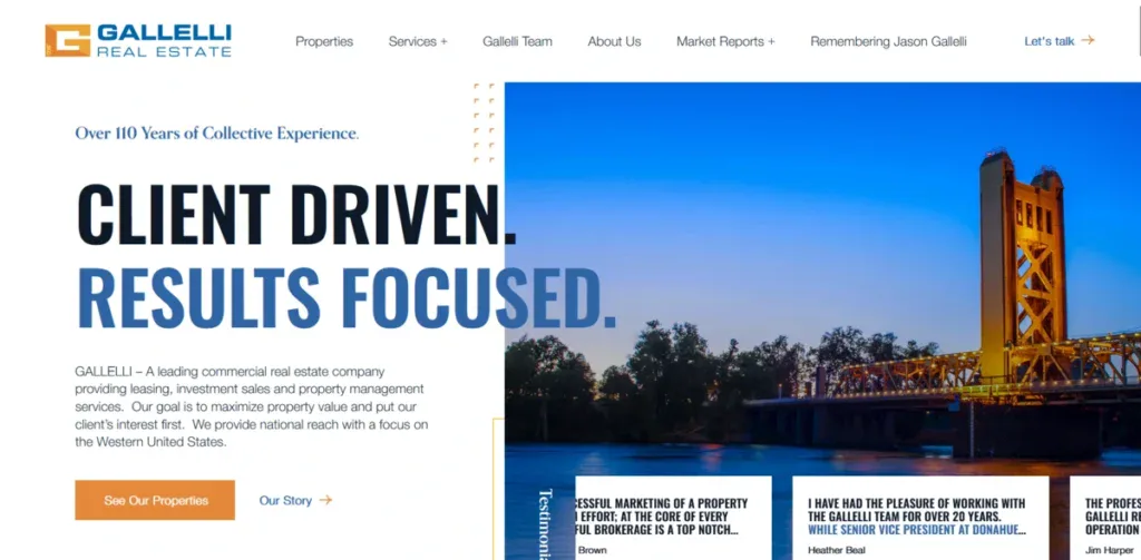 Gallelli business website explaining what they do and who they are