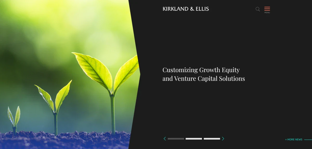 Kirkland and Ellis business page showing their latest accolades