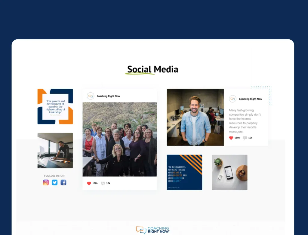 cohesive brand rollout for crn across socials