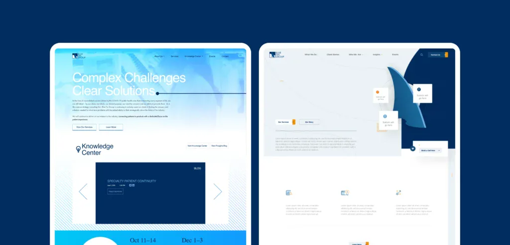 BFG old vs new website