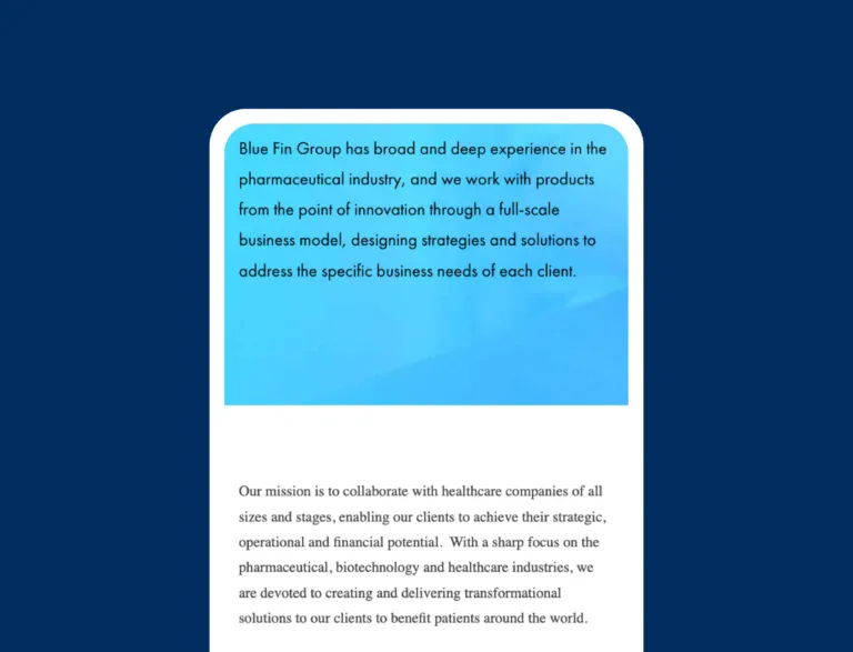 text heavy section on bfg website with no visual hierachy