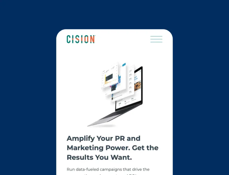 cision landing page hero for old website