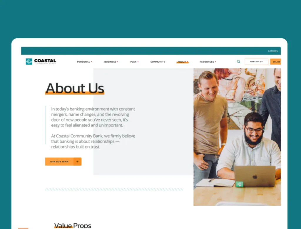 coastal community bank visual identity