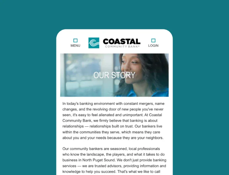 text heavy coastal bank page