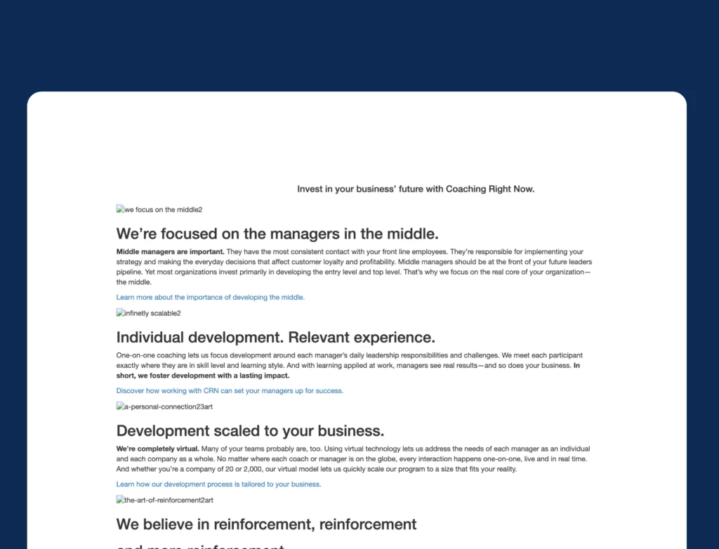 CRN interlinking within text