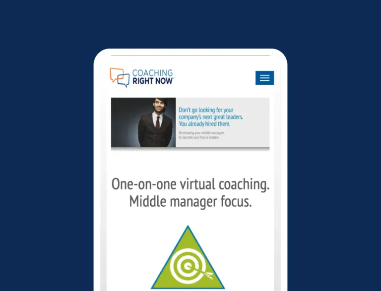 Coaching Right Now home hero content