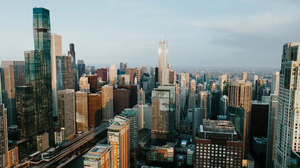 Landscape of Chicago city
