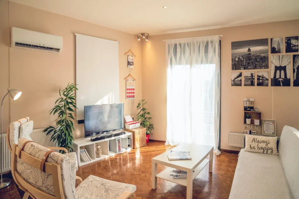 Home interior with pastel colors