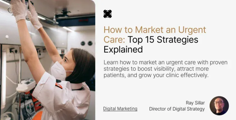 How to market and urgent care banner