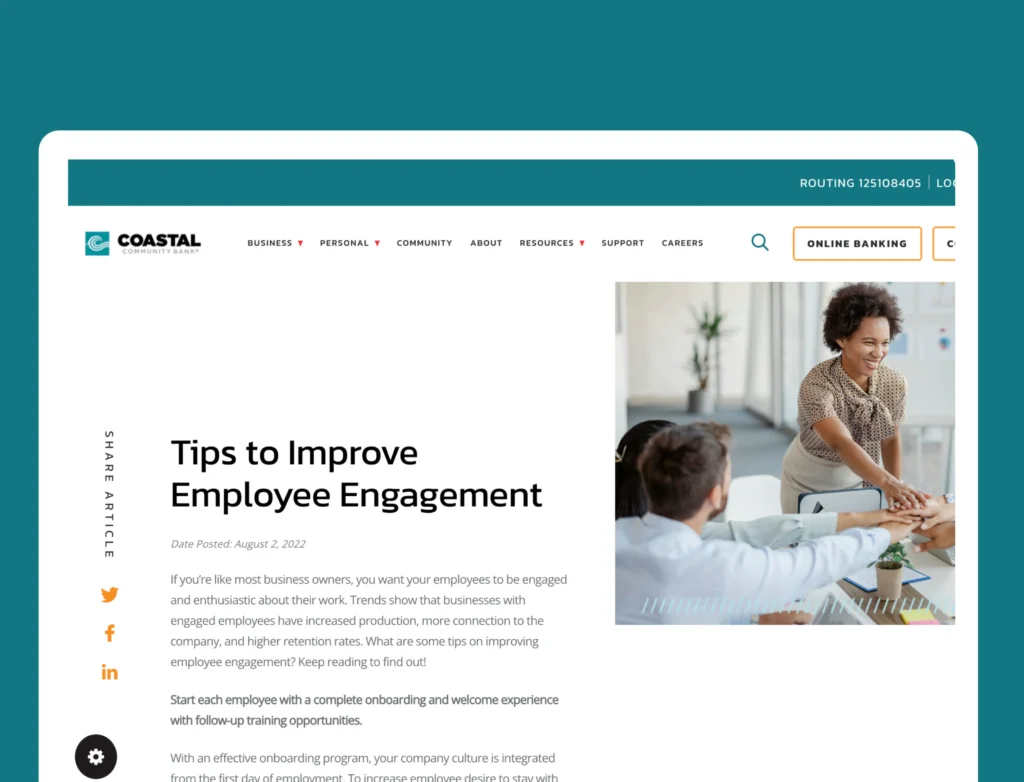 coastal blog section