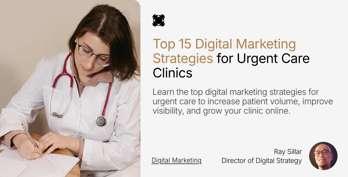 a person Digital marketing strategies for urgent carecollar shirt