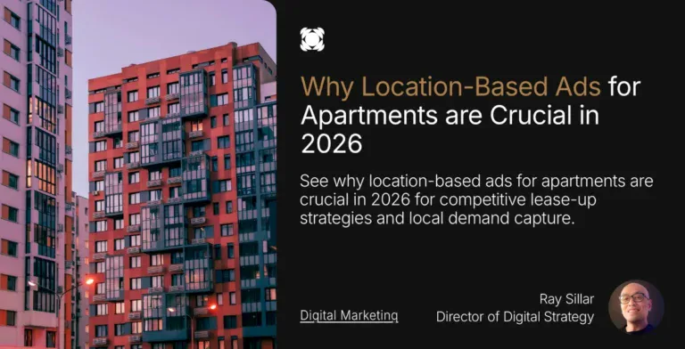 Location-based ads for apartments banner