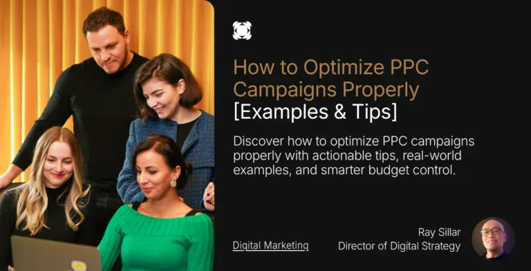 a group of people posing for the cameraHow to Optimize PPC Campaigns banner